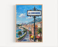 La Condamine Wall Art Print: Monaco Port District Travel Poster