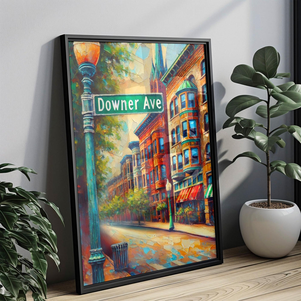 Downer Avenue Wall Art, Wisconsin Print, USA Art, “City” Gift, Travel Souvenir, Travel Poster,  “State” Art, PERSONALIZED GIFT