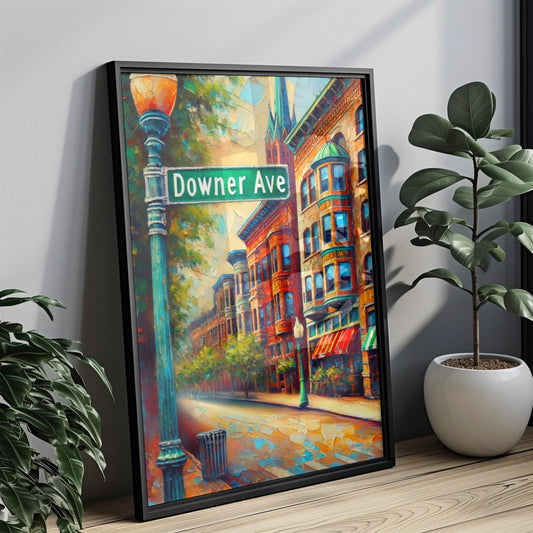 Downer Avenue Wall Art, Wisconsin Print, USA Art, “City” Gift, Travel Souvenir, Travel Poster,  “State” Art, PERSONALIZED GIFT