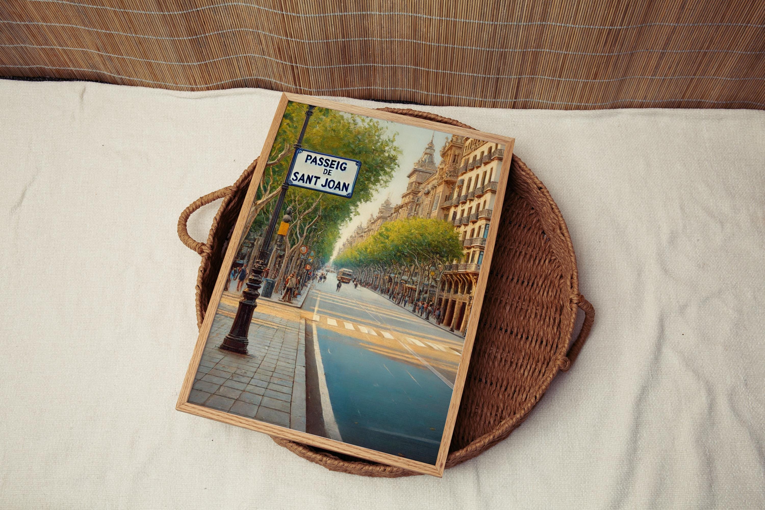Passeig De Sant Joan Wall Art Decor - Barcelona, Spain