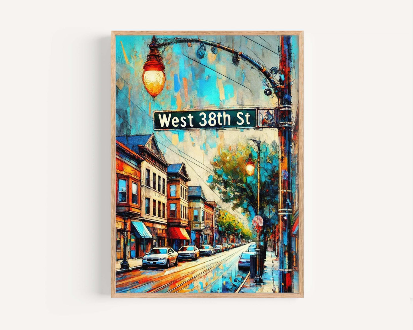 West 38th St Print - Erie Pennsylvania Travel Wall Art, Housewarming Gift, Erie Cityscape Poster, Unique Erie Artwork, Travel Decor