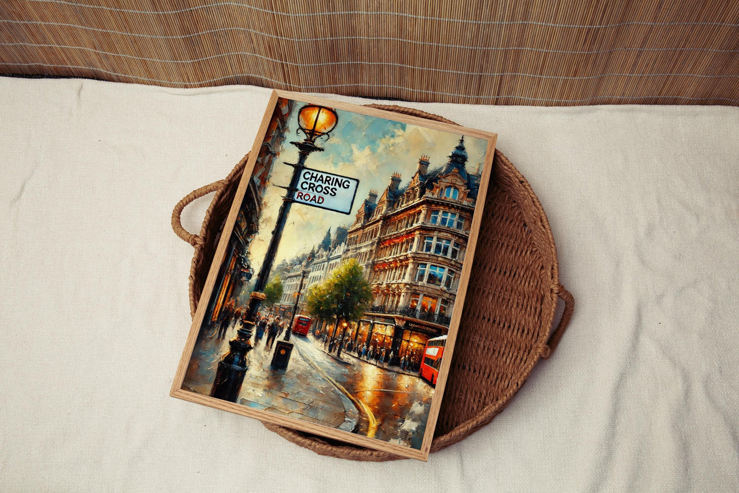 Charing Cross Road Wall Art, London Print, UK Street Sign Decor, Travel Souvenir, Cityscape Poster, Home Wall Decor, Gift for Travel Lovers