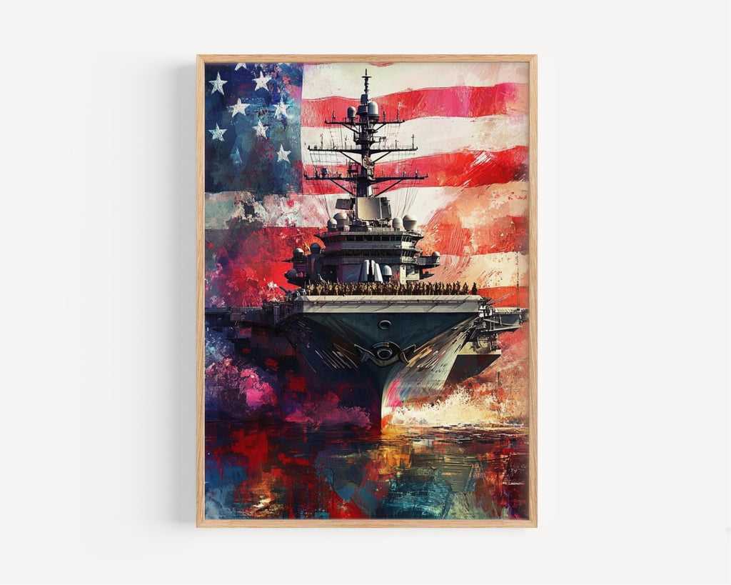 Navy Ship Poster Abstract - United States