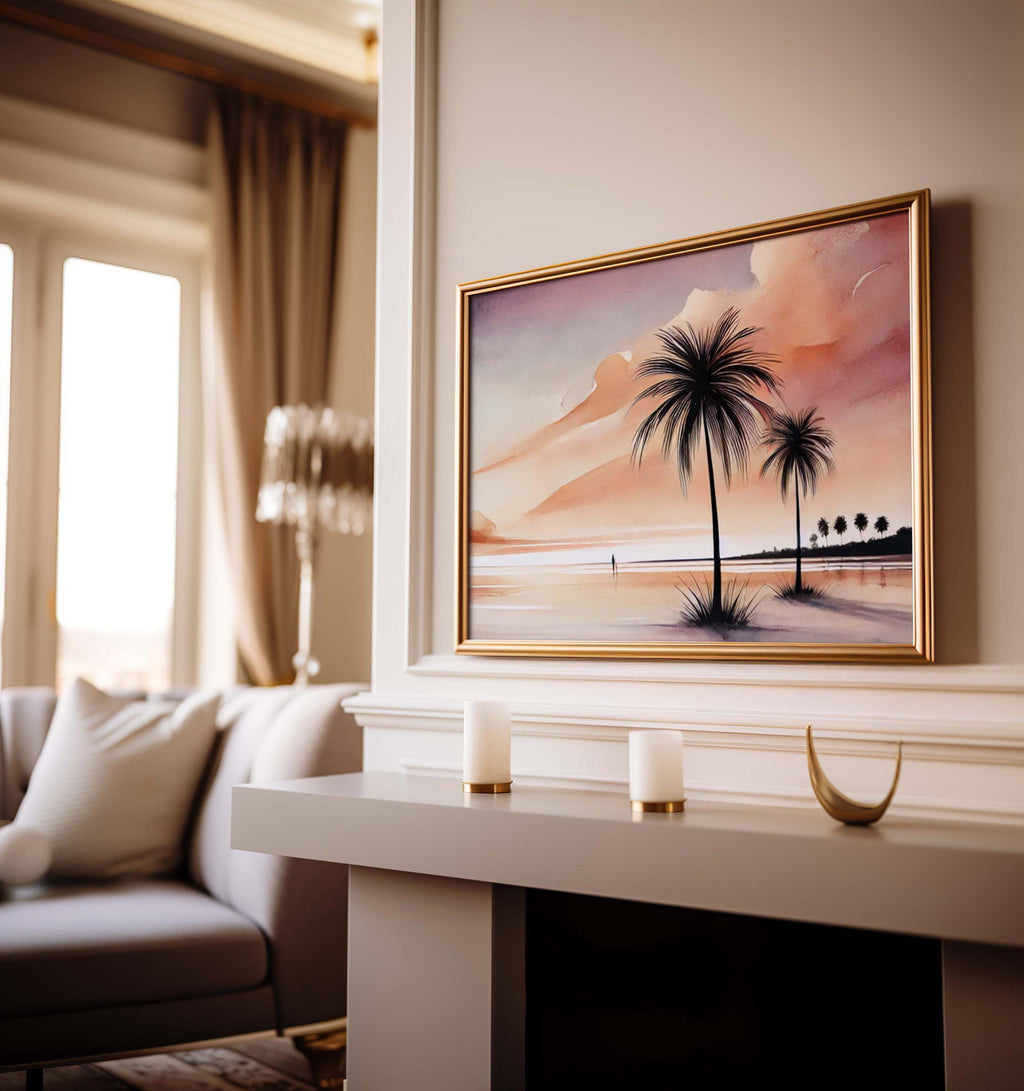 Palm Tree Wall Art Family Nature Illustration