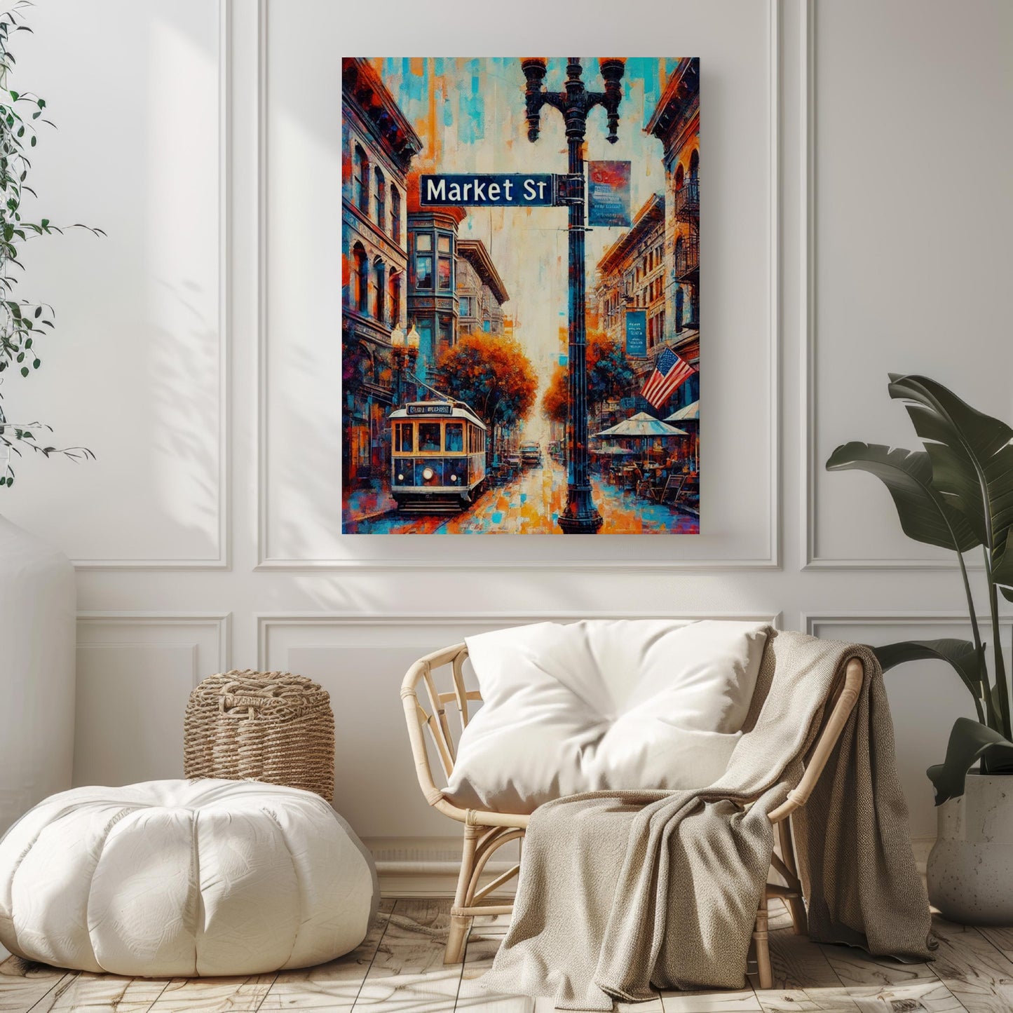Chattanooga Market St Wall Art Print - Tennessee Travel Poster, Housewarming Gift, Chattanooga Artwork, Travel Wall Decor