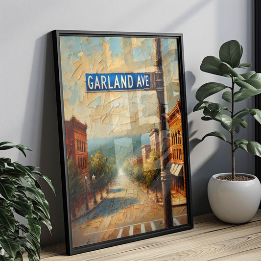 Garland Avenue Wall Art, Fayetteville Print, Arkansas Art, “City” Gift, Travel Souvenir, Travel Poster,  “State” Art, PERSONALIZED GIFT