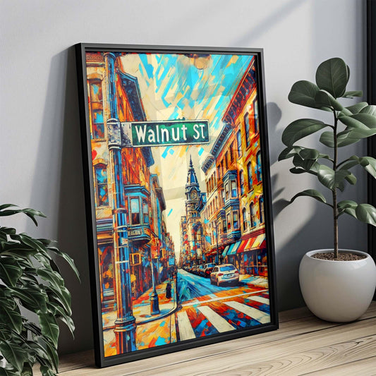 Walnut St Print Philadelphia Wall Art, Travel Poster, Philly Gift, Pennsylvania Artwork, Housewarming Decor