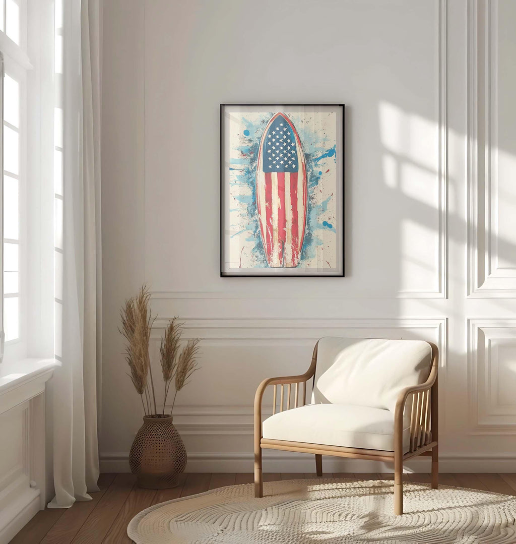 Surfing Wall Art Patriotic - United States