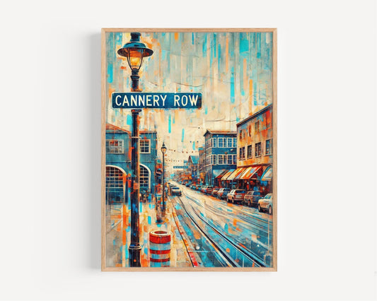 New Monterey Wall Art Cannery Row Print California Travel Poster Coastal Home Decor Gift