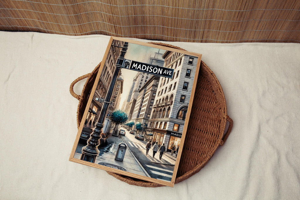Madison Avenue Manhattan Print, NYC Street Sign, Urban Decor