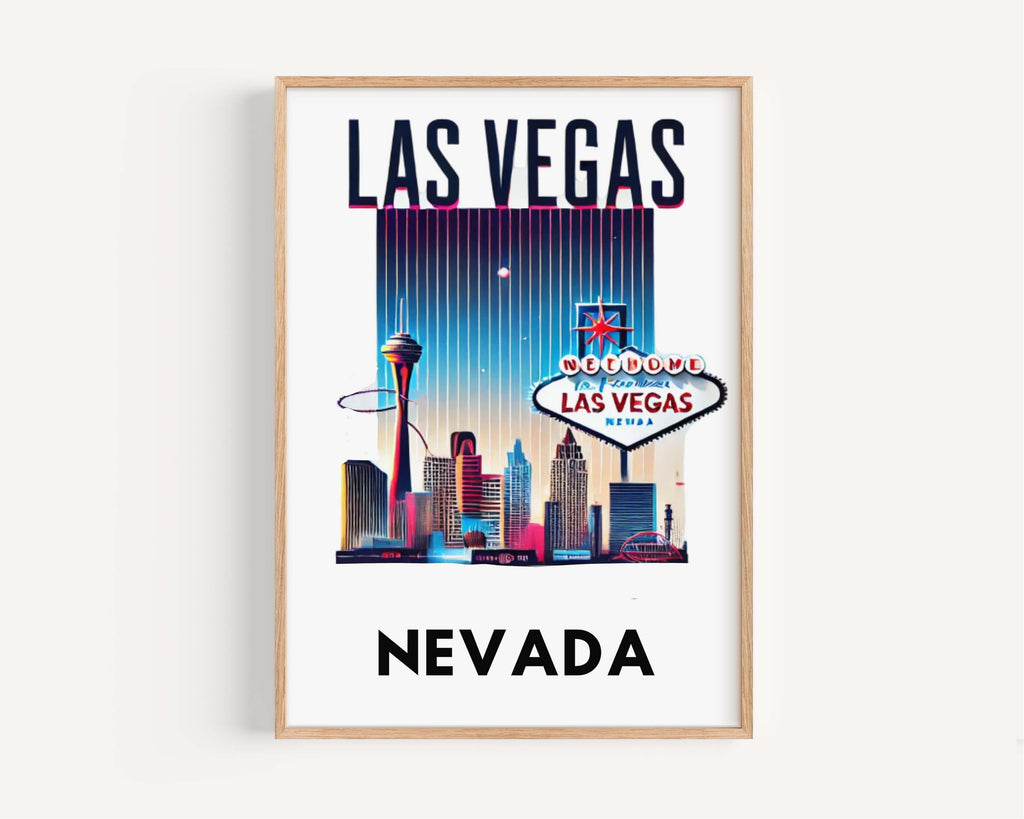 Las Vegas Print Vintage - Las Vegas, Nevada, USA