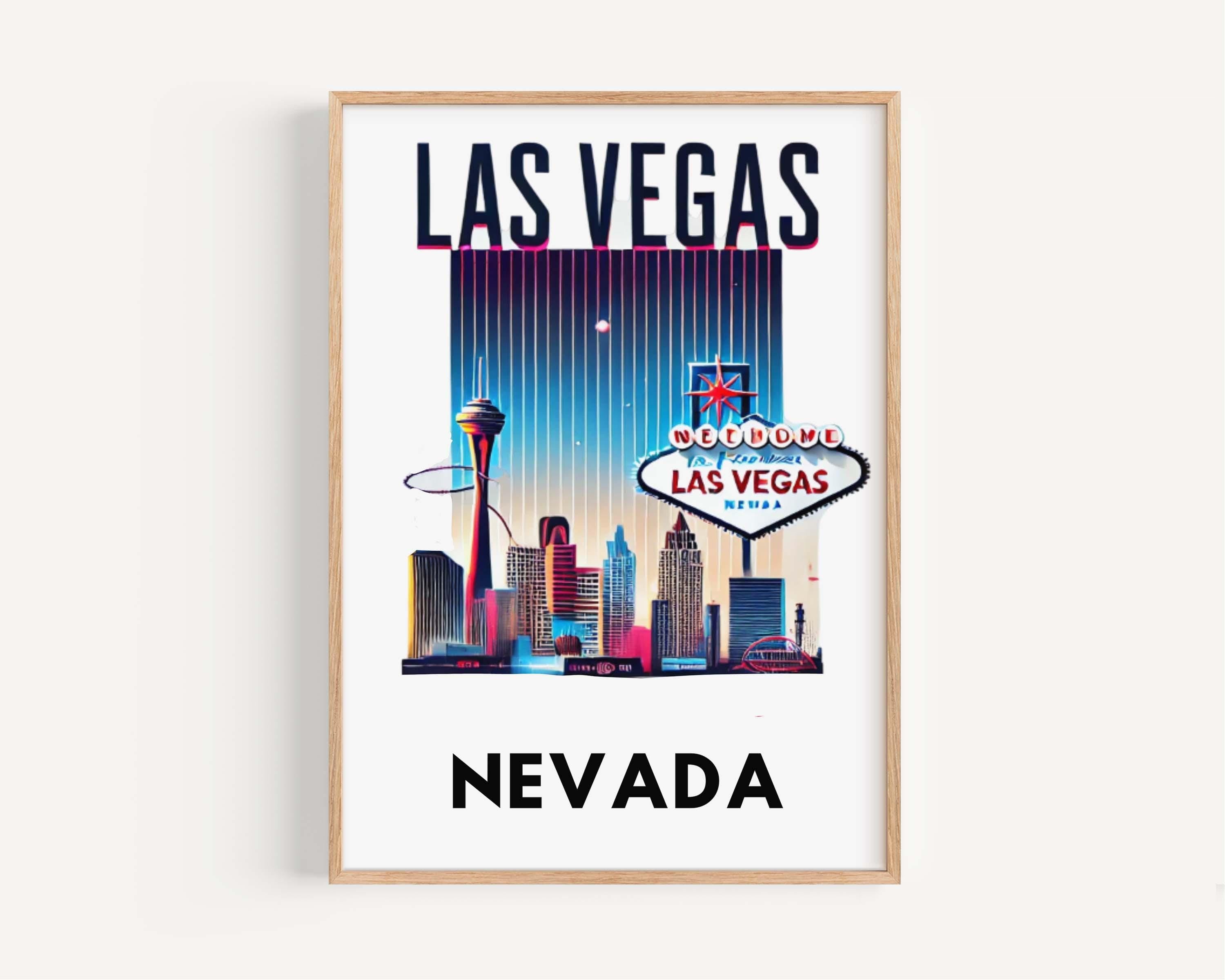 Las Vegas Print Vintage - Las Vegas, Nevada, USA