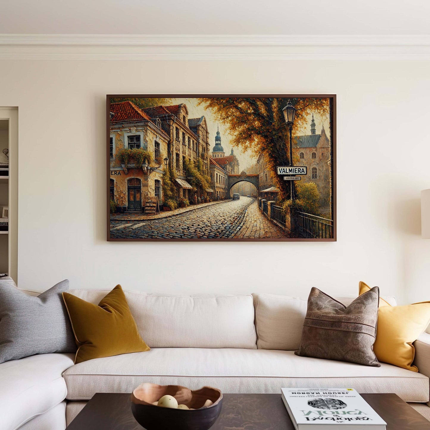 Valmiera Latvia Art Print: Baltic Folk Art Travel Souvenir