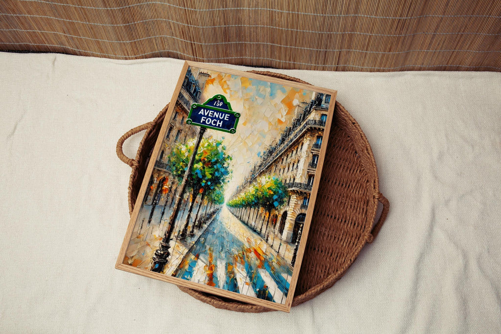 Avenue Foch Wall Art Paris Print France Art Travel Poster French Gift European Elegance | Personalized Street Sign Artwork