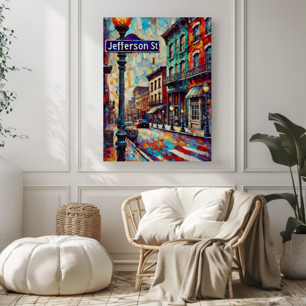 Jefferson St Wall Art Vintage - Nashville, Tennessee, USA