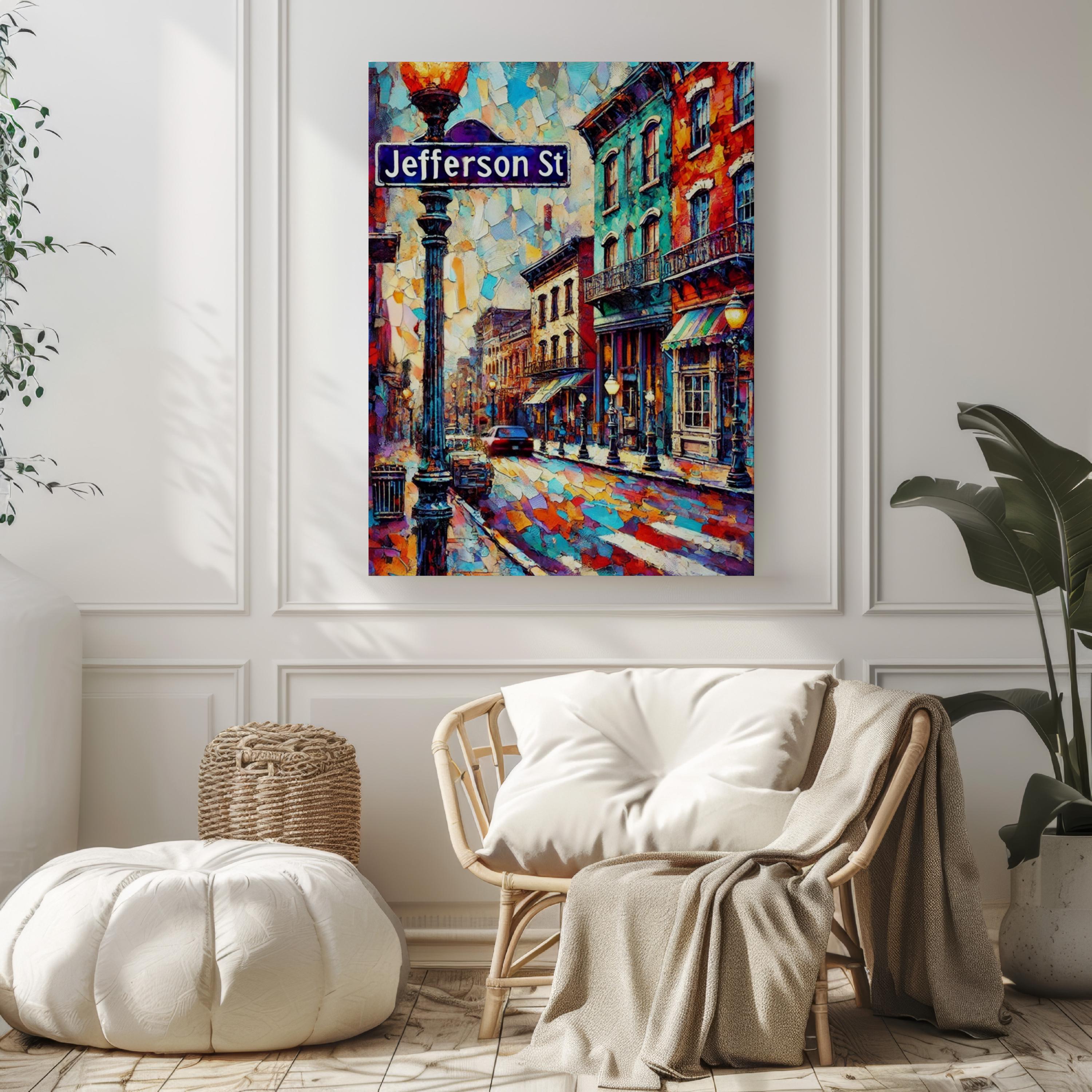 Jefferson St Wall Art Vintage - Nashville, Tennessee, USA