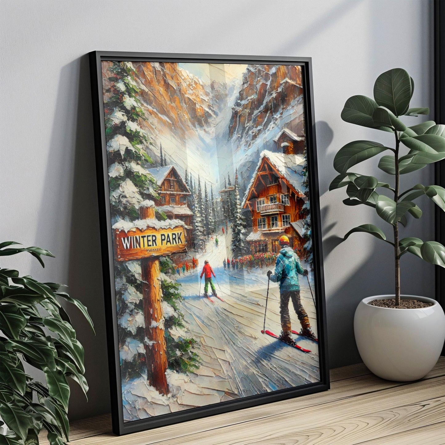 Winter Park Ski Print: Colorado Mountain Landscape Travel Poster