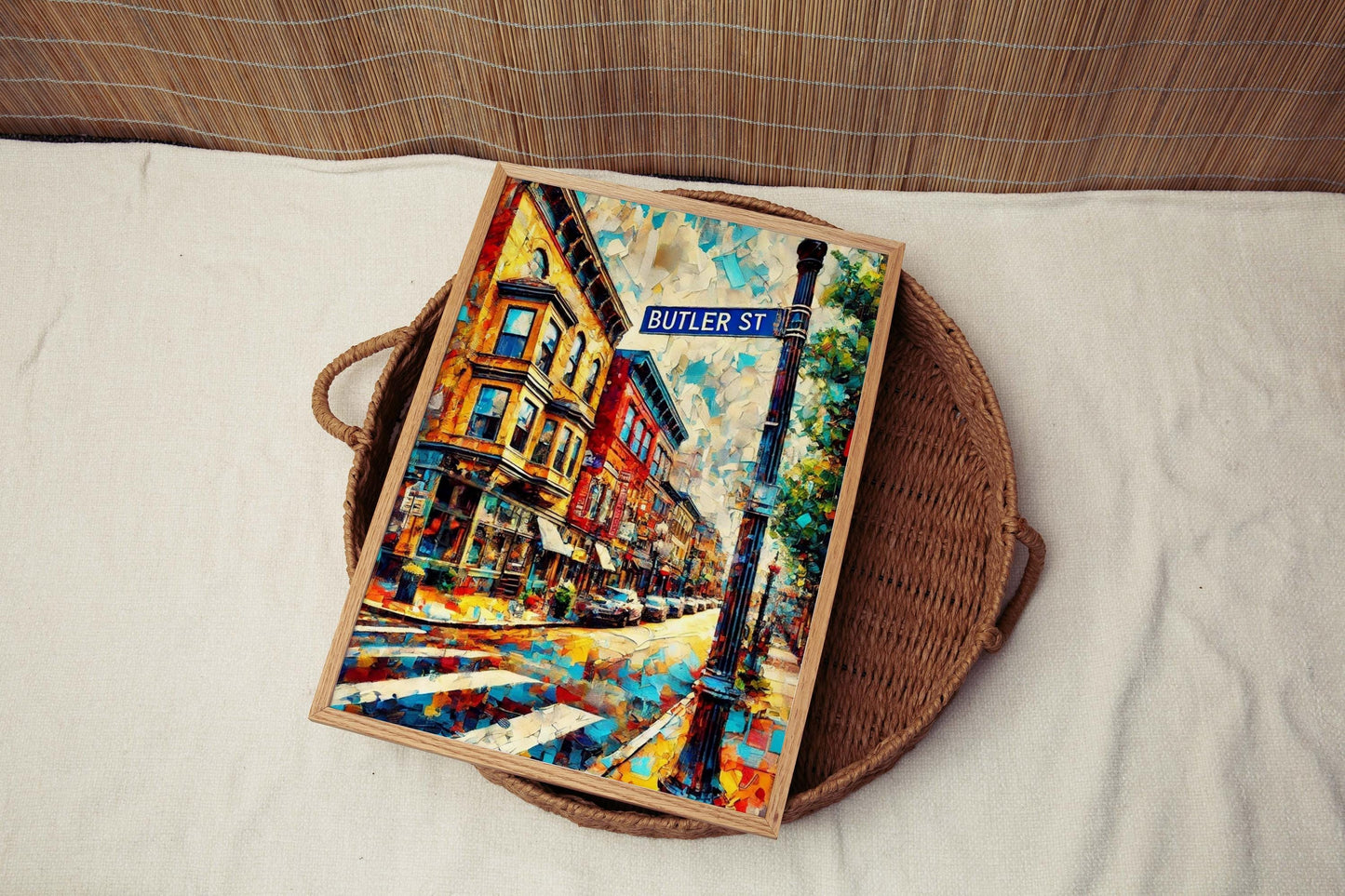 Butler St Print Pittsburgh Wall Art, Travel Poster, Pennsylvania Gift, Housewarming Decor, Butler Street Map, City Skyline Illustration