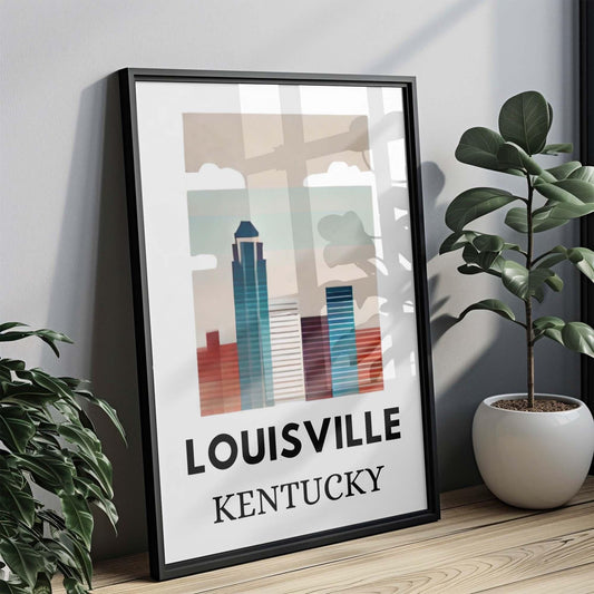 Louisville Print Kentucky Wall Art Travel Poster Home Decor Housewarming Gift College Room KY Map Artwork