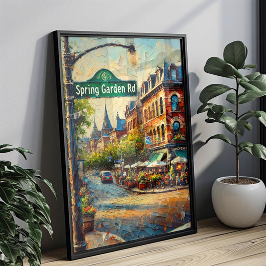 Spring Garden Rd Wall Art, Spring Garden Road Print, Halifax Art, Canada Gift, Travel Print, Travel Poster, Housewarming Gift, Canada Art