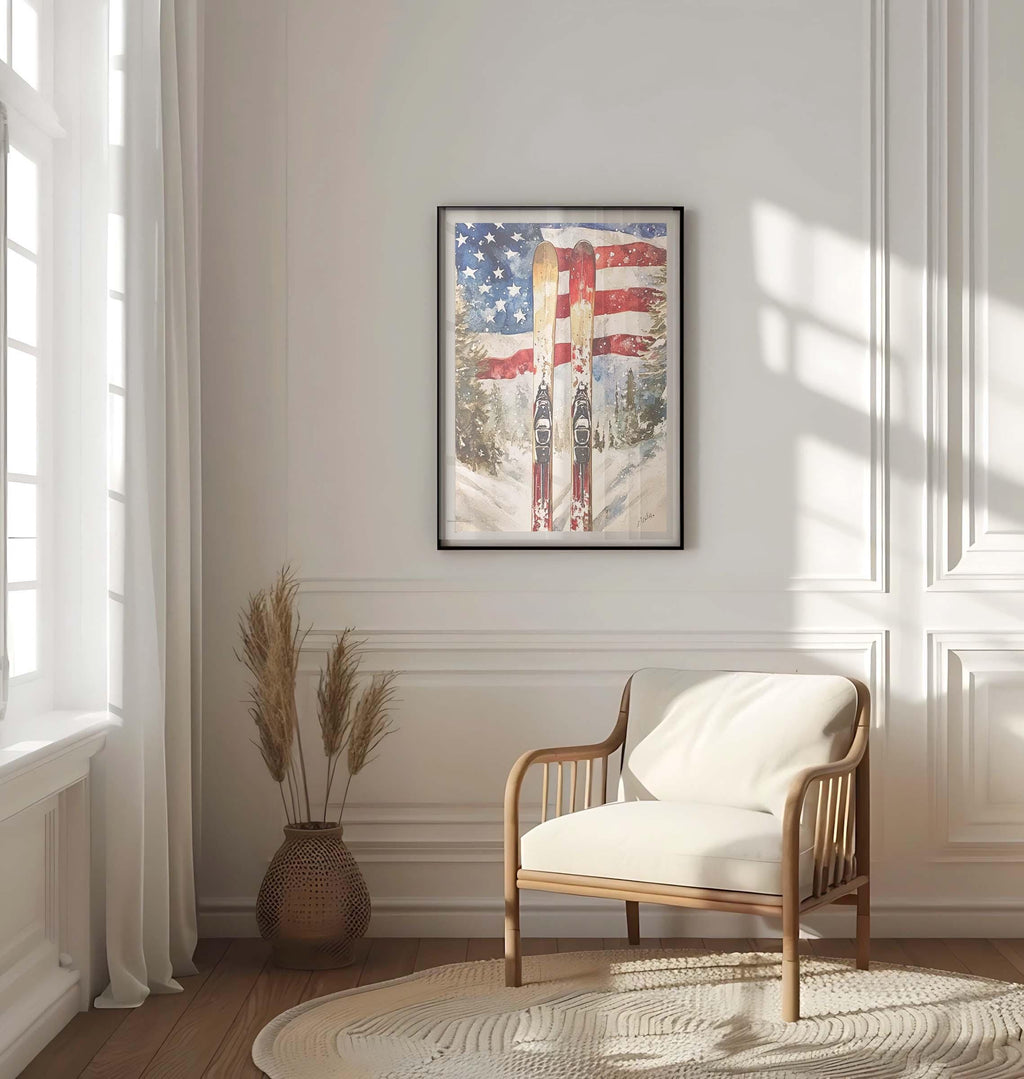 Skiing Wall Art Decor - United States