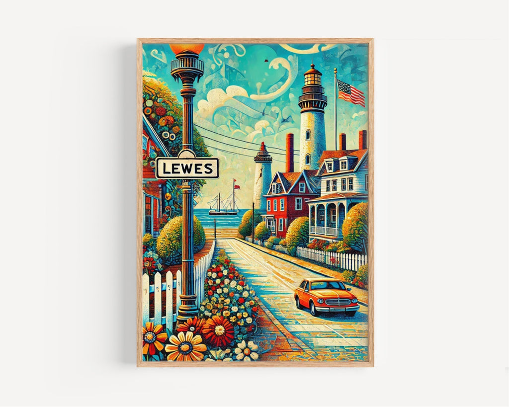 Lewes Travel Poster - Lewes, Delaware, USA