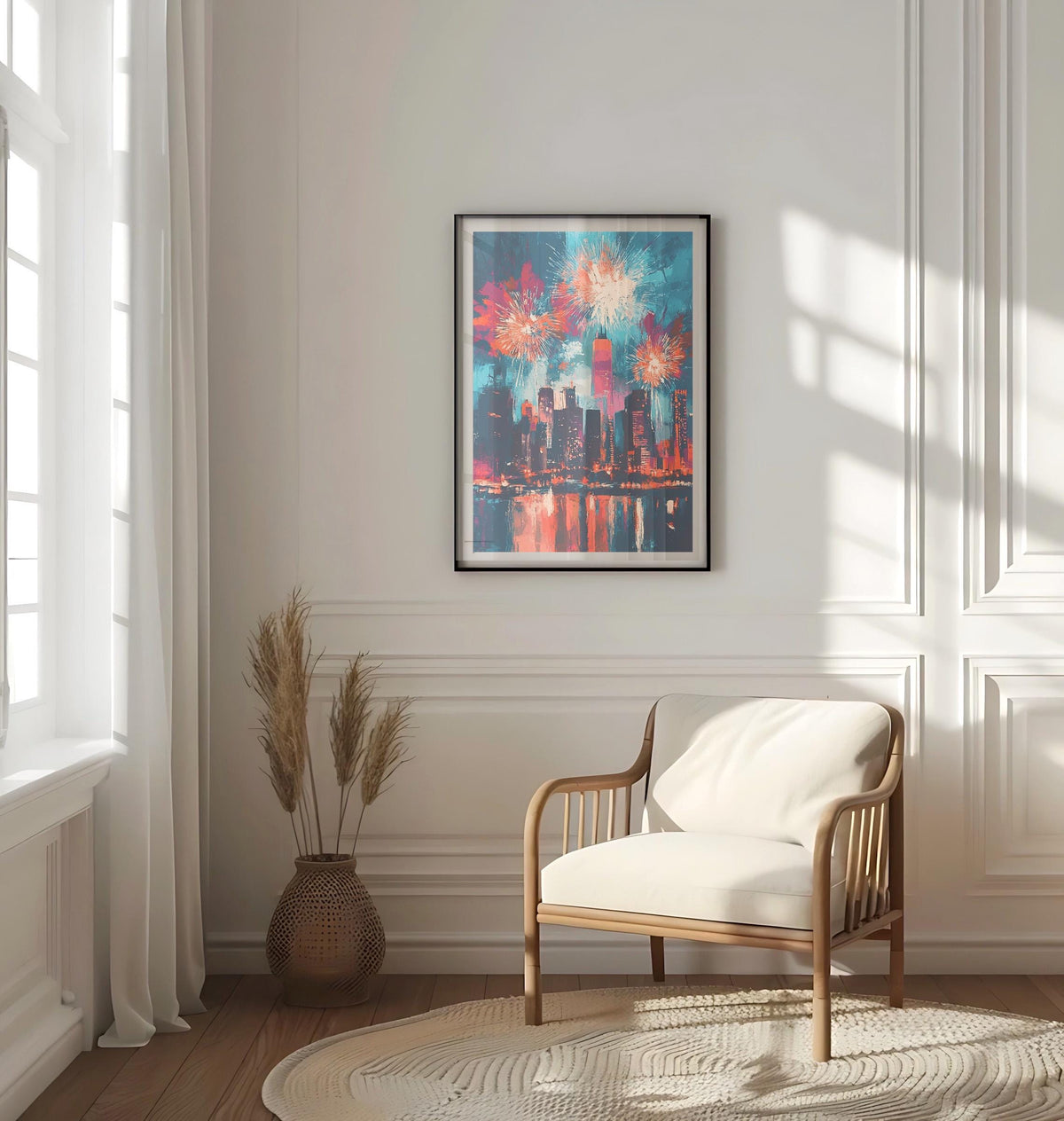 Patriotic NYC Skyline Wall Art - New York, New York, USA