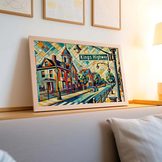 Haddonfield Art Kings Highway Wall Art Print - Travel Poster & Jersey Gift, Haddonfield Home Décor, Housewarming Present