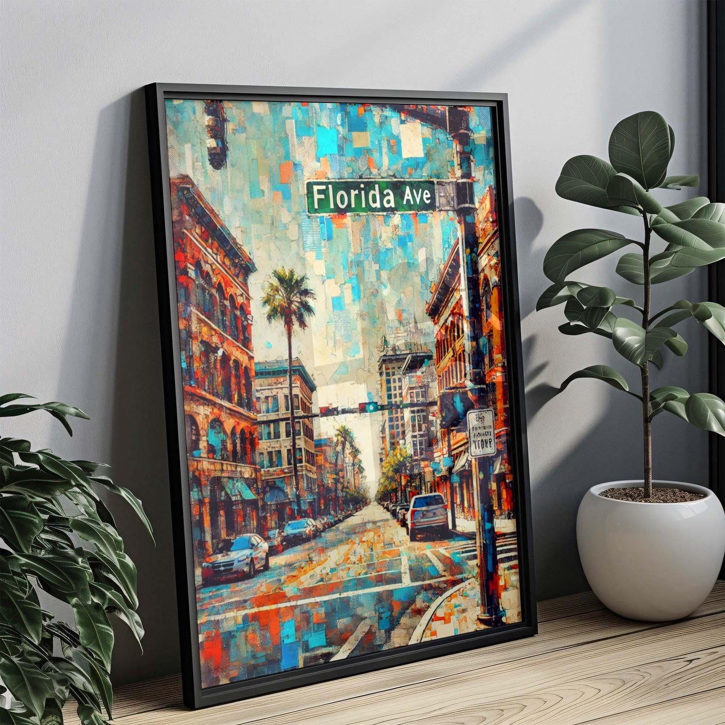 Florida Ave Print Tampa Wall Art, Florida Travel Poster, Housewarming & Florida Gift, Coastal Home Decor, Unique Tampa Art Print