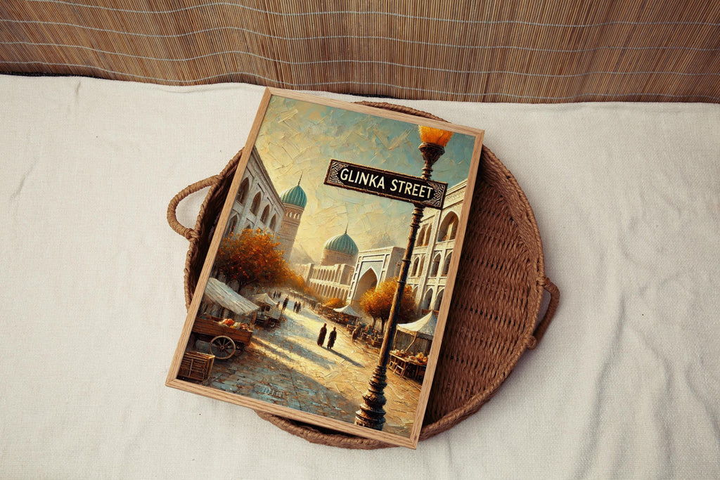 Glinka Street Wall Art, Tashkent Print, Uzbekistan Travel Poster, Cityscape Decor, Personalized Gift, Street Art, Museum-Grade Fine Art