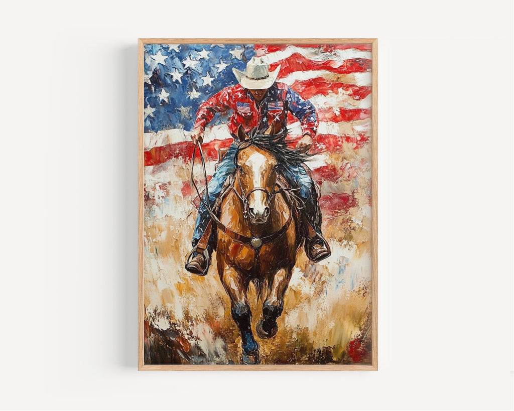 Cowboy Wall Art Abstract - United States