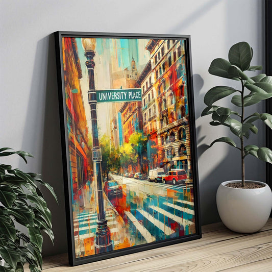 University Place Wall Art Print - Manhattan NYC Travel Poster, New York City Home Decor & Housewarming Gift