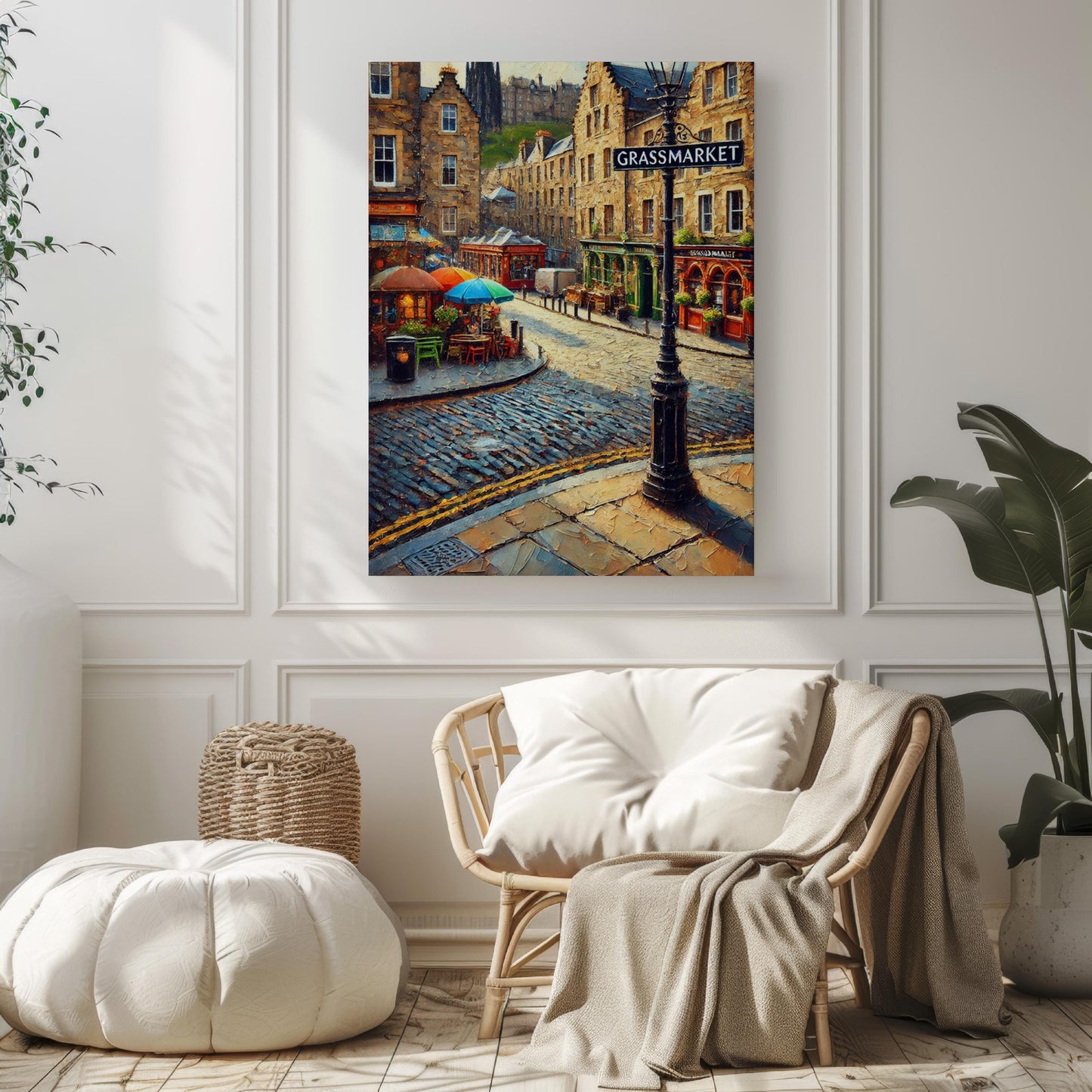 Edinburgh Grassmarket Wall Art - Scotland Travel Print & Poster, Housewarming Gift, Edinburgh Cityscape Artwork