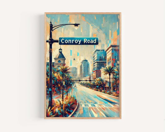 Conroy Road Print - Orlando Florida Wall Art, Travel Poster, FL Souvenir, Housewarming & Florida Gift, Unique Home Decor
