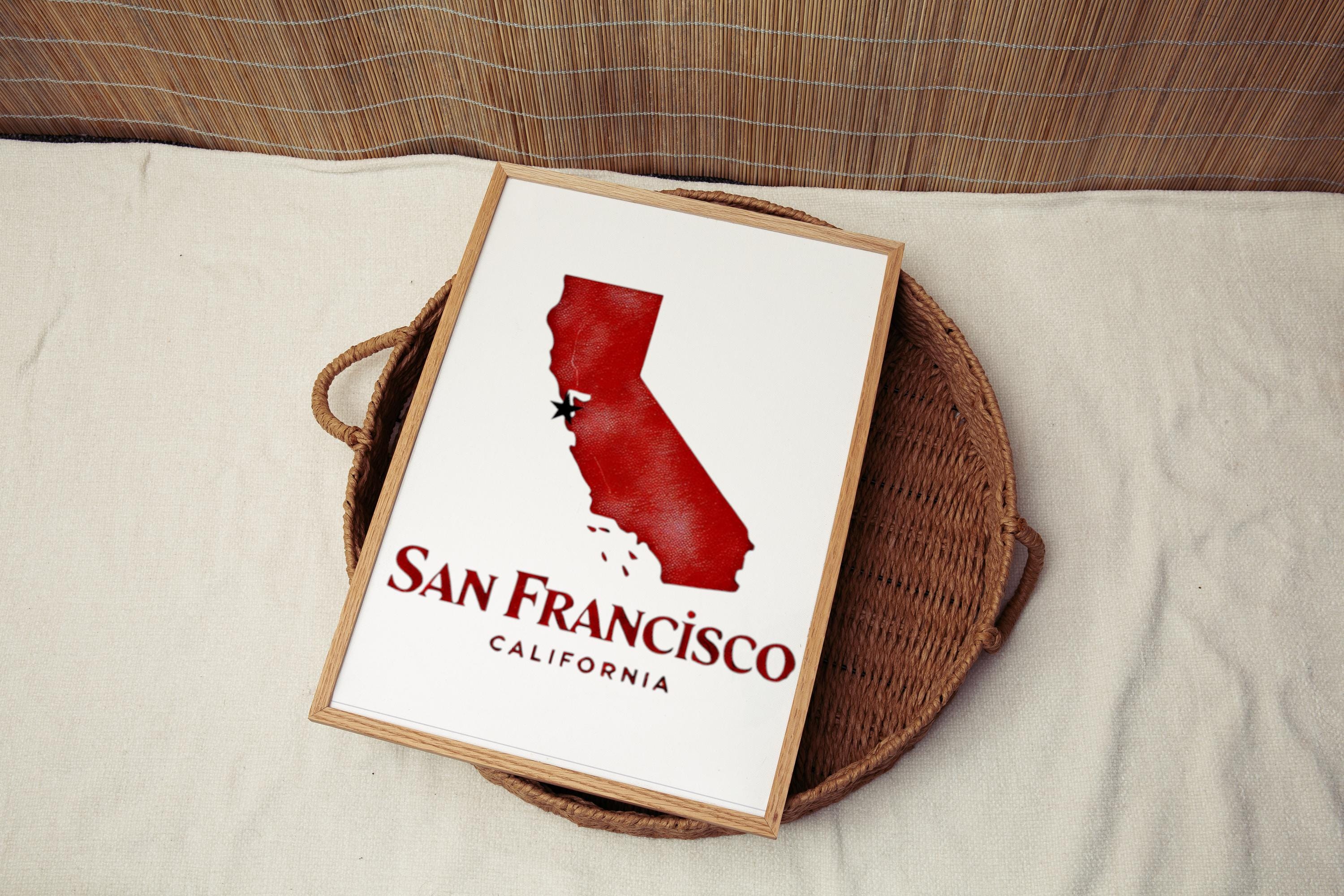 San Francisco Wall Art Print - California Travel Decor, Housewarming & College Gift, Modern San Francisco Cityscape Home Art