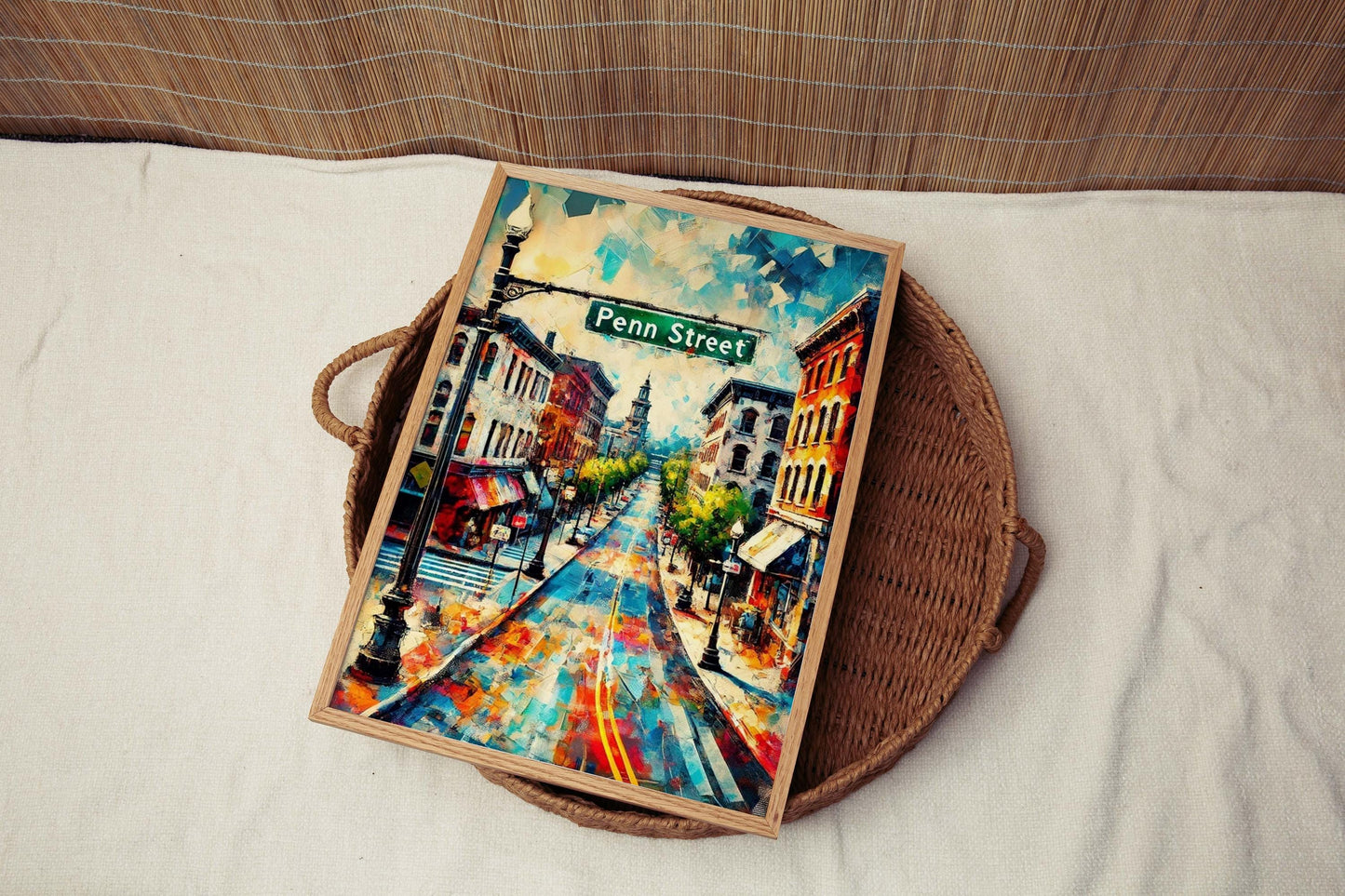 Penn St Print Reading Artwork Travel Poster Pennsylvania Wall Art Housewarming Gift Decor