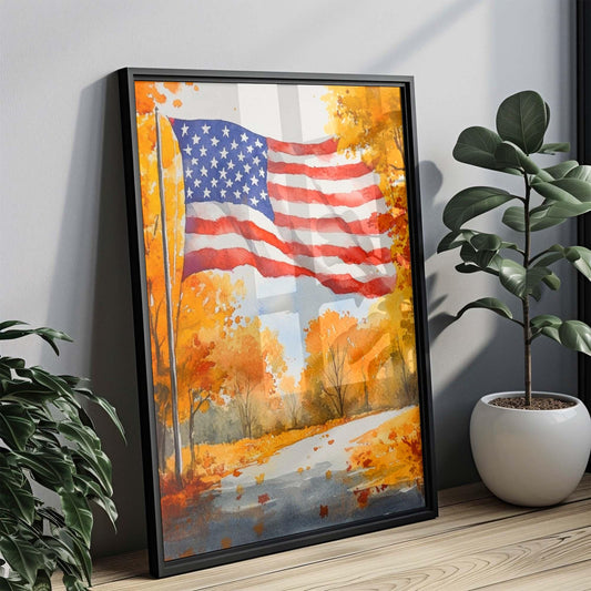 American Flag Artwork | Patriotic USA Wall Art | United States Home Decor | American Flag Print Poster | USA Decoration
