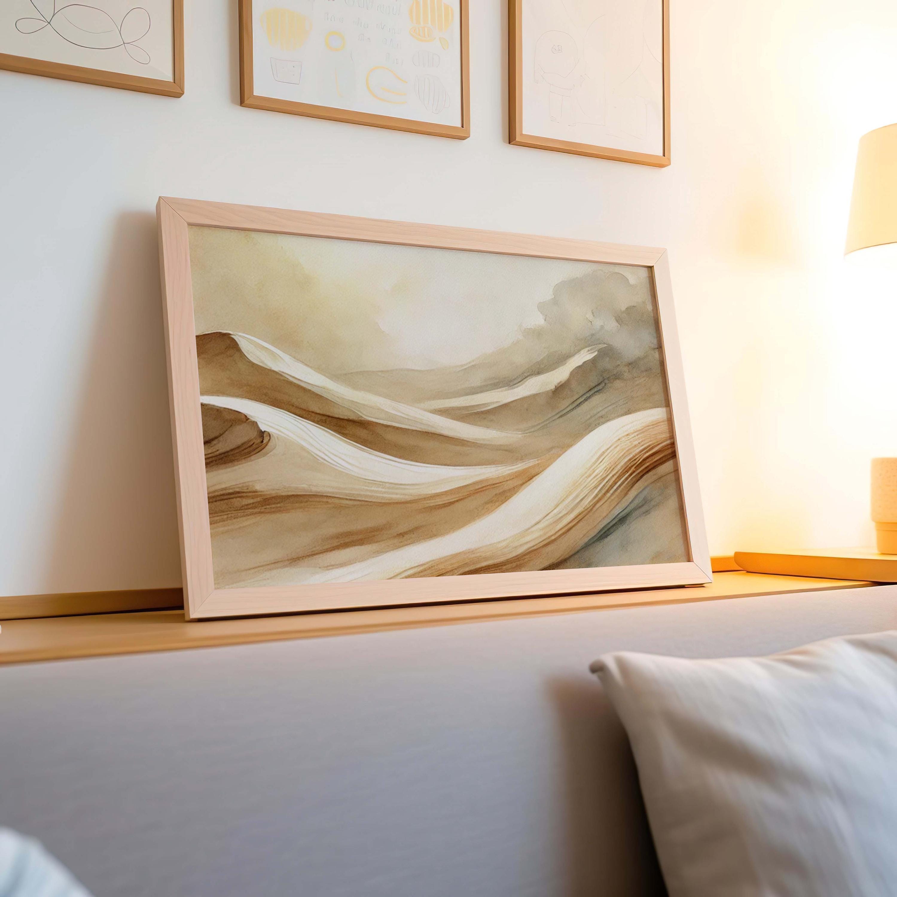 Desert Sand Dunes Minimalist Wall Art