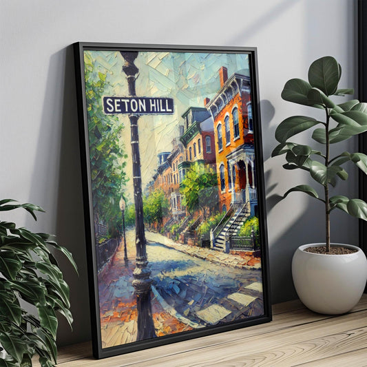 Baltimore Wall Art Seton Hill Print Travel Poster Maryland Gift USA Home Decor Housewarming