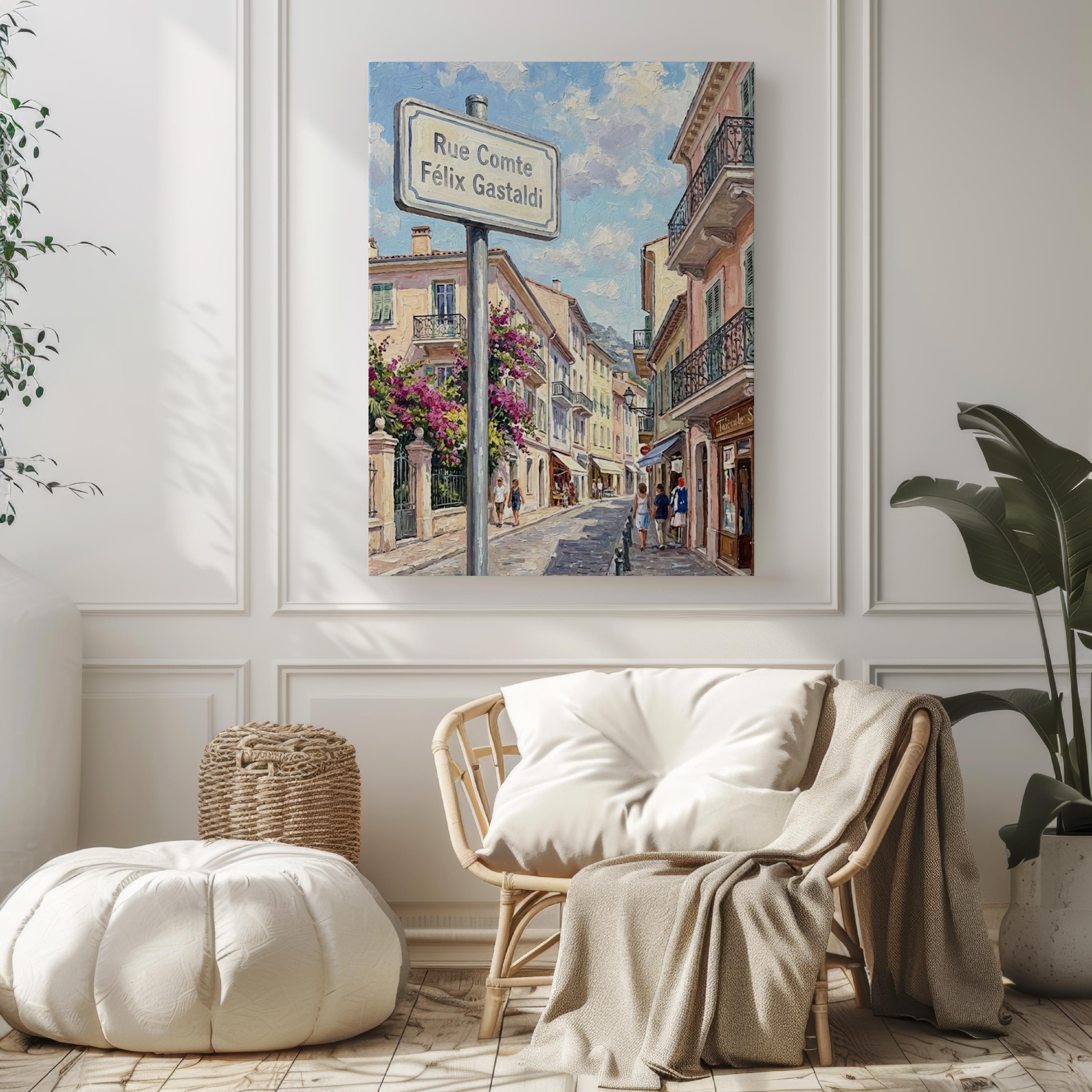 Boulevard des Moulins Wall Art Print: Monte Carlo Monaco Travel Poster