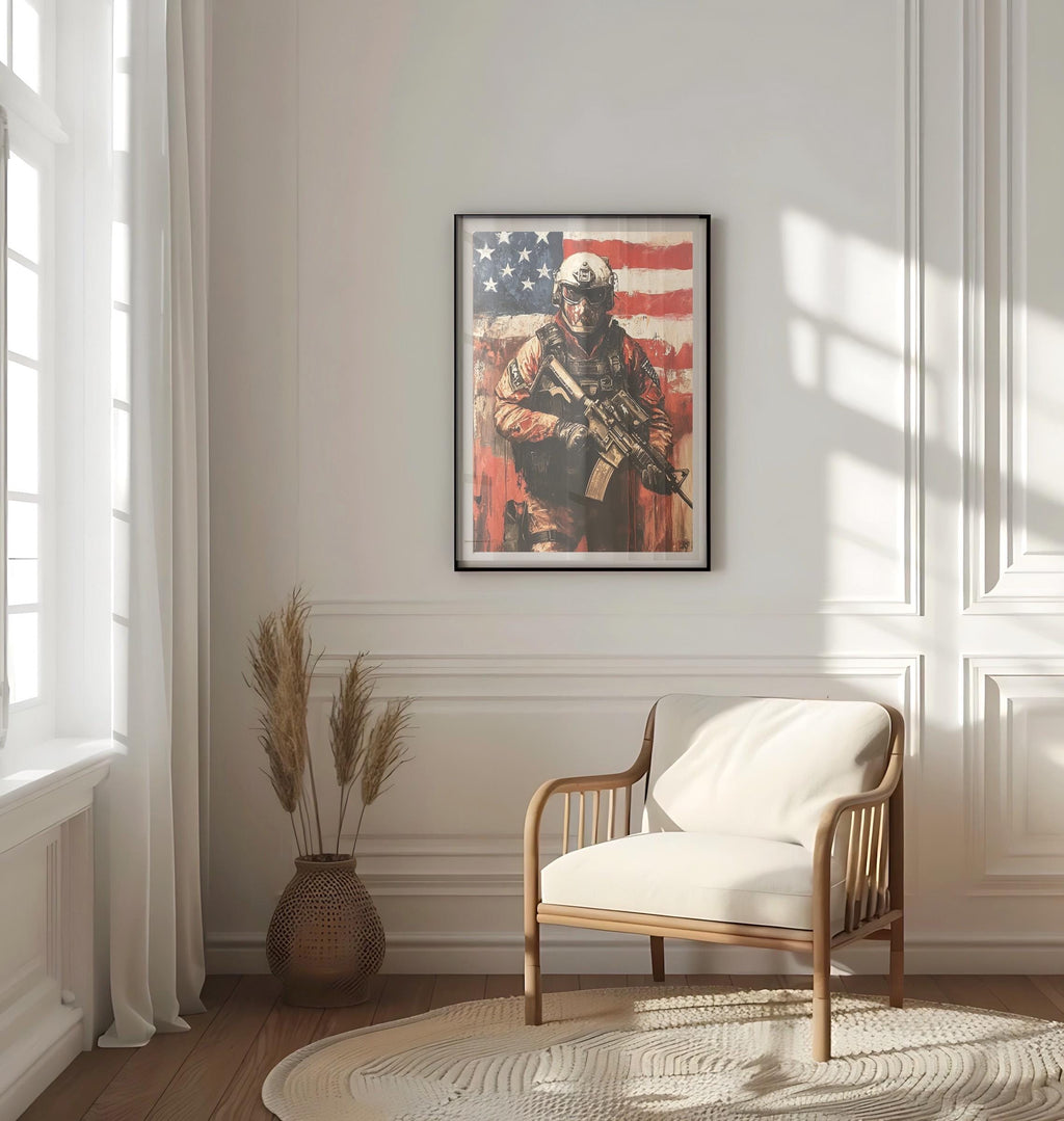 American Army Abstract Poster - United States
