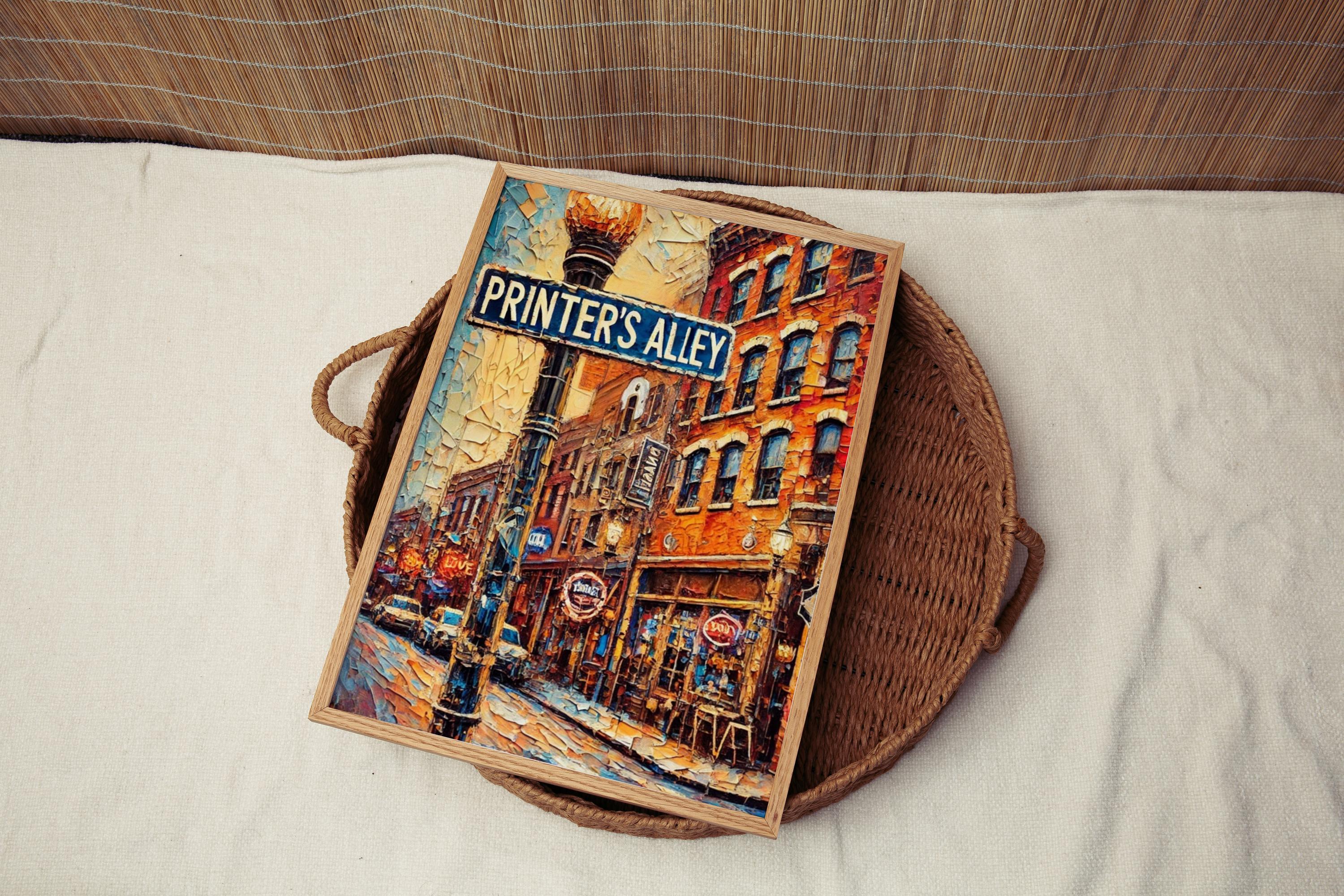 Printer's Alley Poster - Nashville, Tennessee, USA