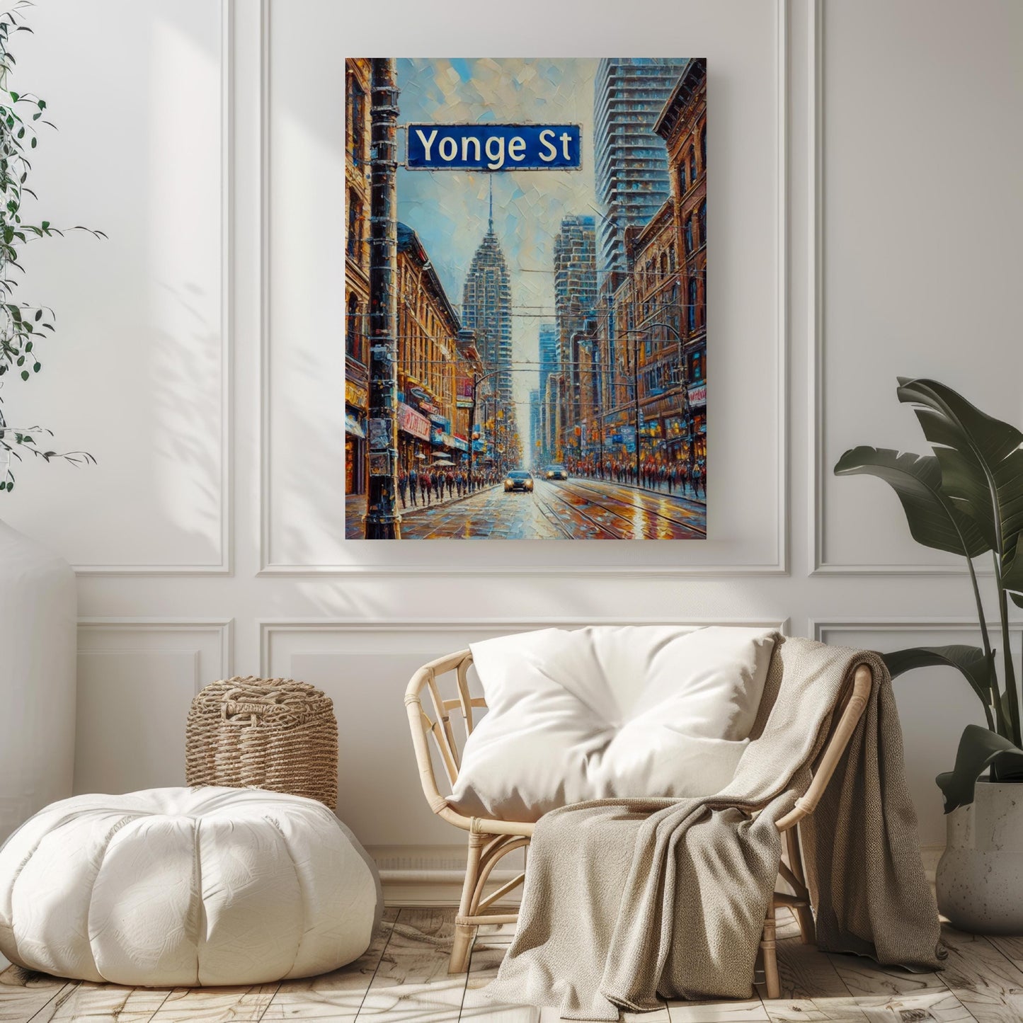 Toronto Wall Art - Younge St Travel Print, Canada Souvenir, Toronto Gift, Housewarming Decor, Modern Cityscape Poster