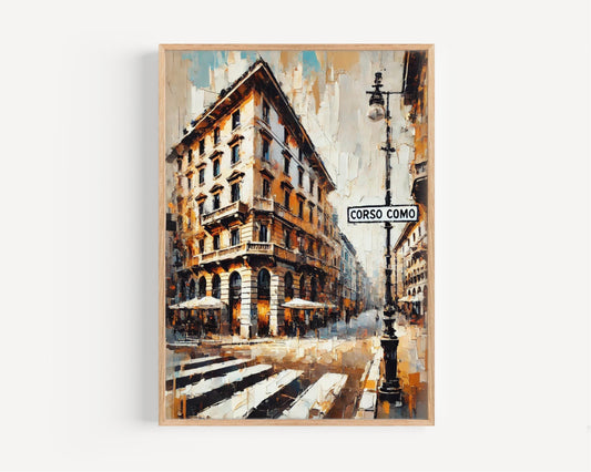 Corso Como Wall Art Milan Print Italy Art Travel Poster Italian Souvenir Modern Home Decor Gift | Personalized Gift