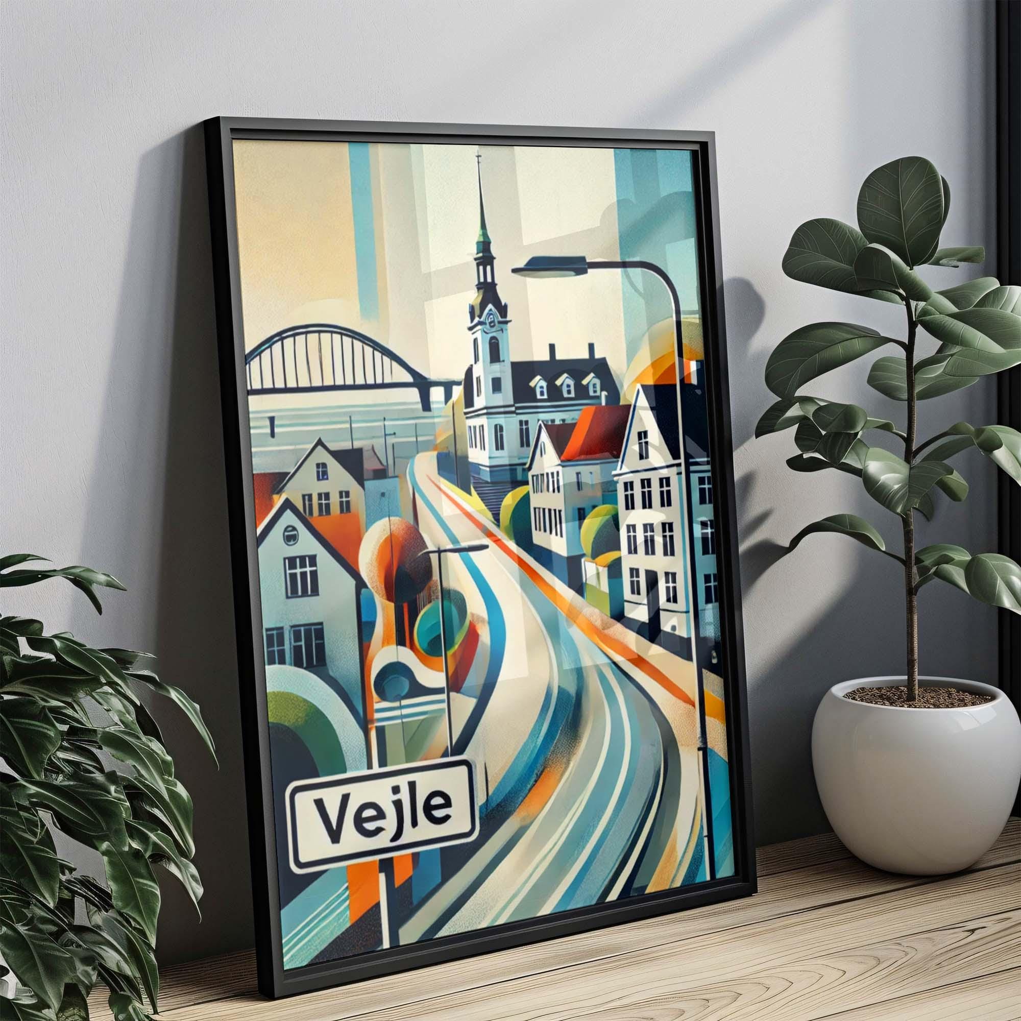 Vejle Travel Art Print - Vejle, Denmark