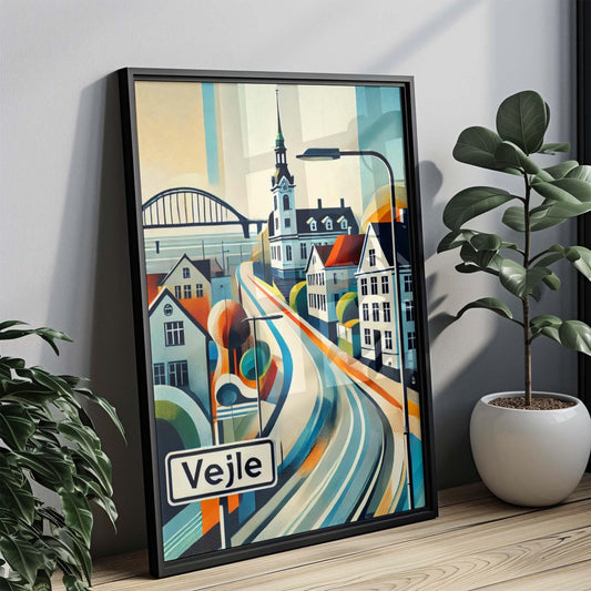 Vejle Art Print - Denmark City Wall Art, Travel Poster & European Home Decor, Perfect Housewarming Gift