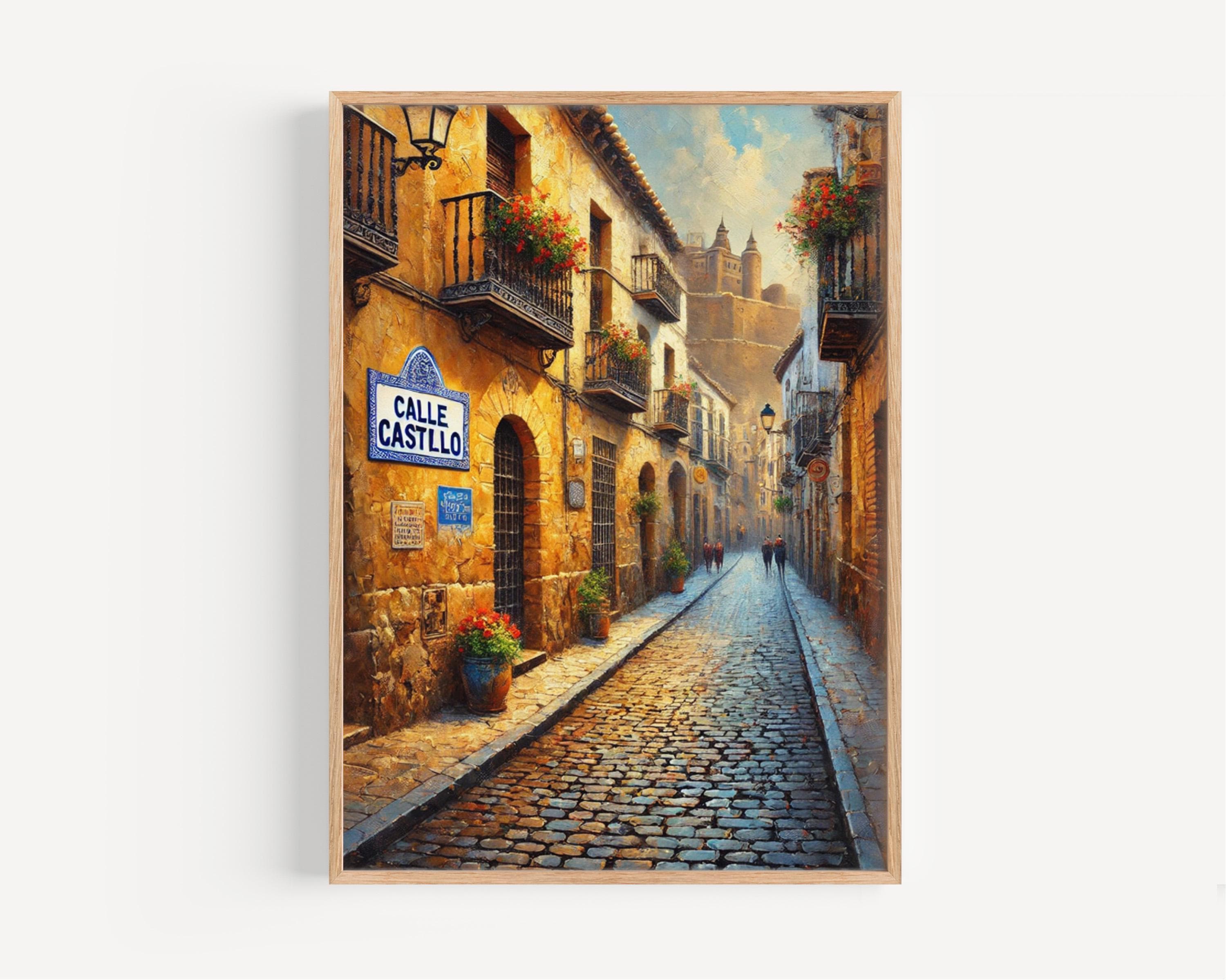 Calle Castillo Street Sign Print: Tenerife Canary Islands Travel Poster
