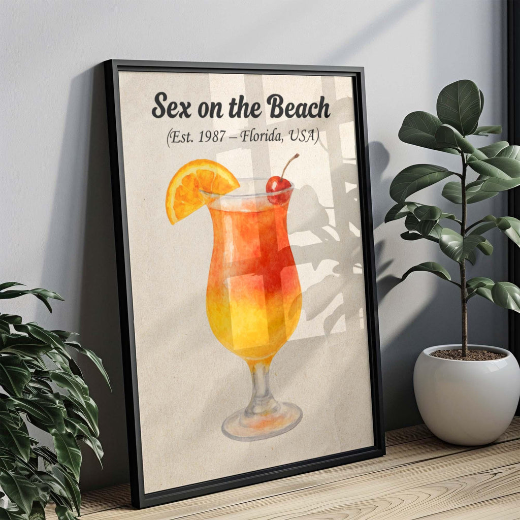 Sex On The Beach Cocktail Wall Art
