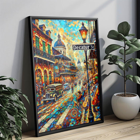 Decatur St Wall Art, Decatur Street Print, New Orleans Art, New Orleans Gift, Travel Print, Travel Poster, Housewarming Gift, Louisiana Art