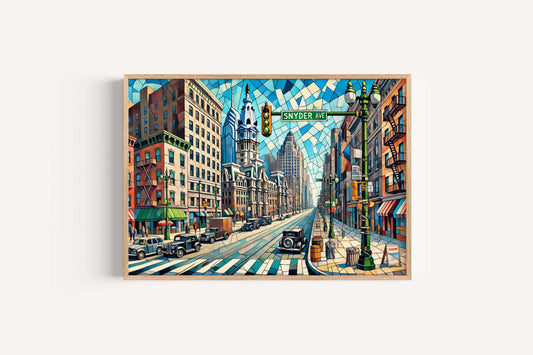 Snyder Avenue Art - Philadelphia Poster Print, Philly Gift & Pennsylvania Souvenir, Modern Home Decor Wall Artwork